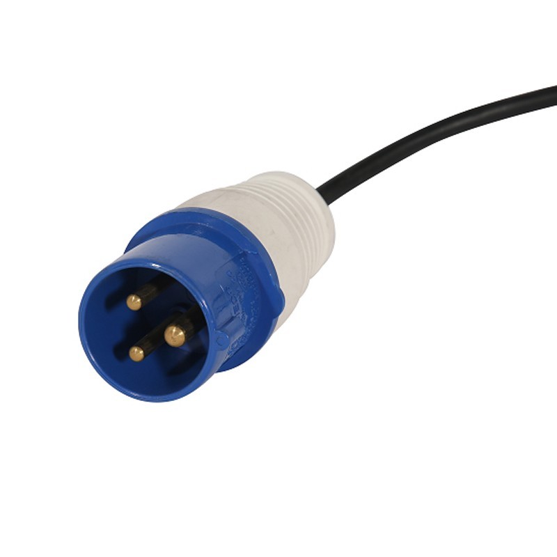 Zoom en la toma de corriente de 220 V de la mesa elevadora eléctrica 2000kg