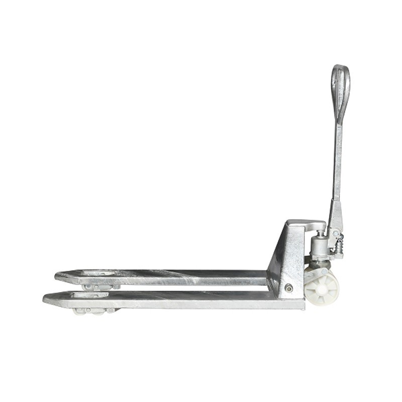 vista de perfil de la transpaleta galvanizada 2000kg