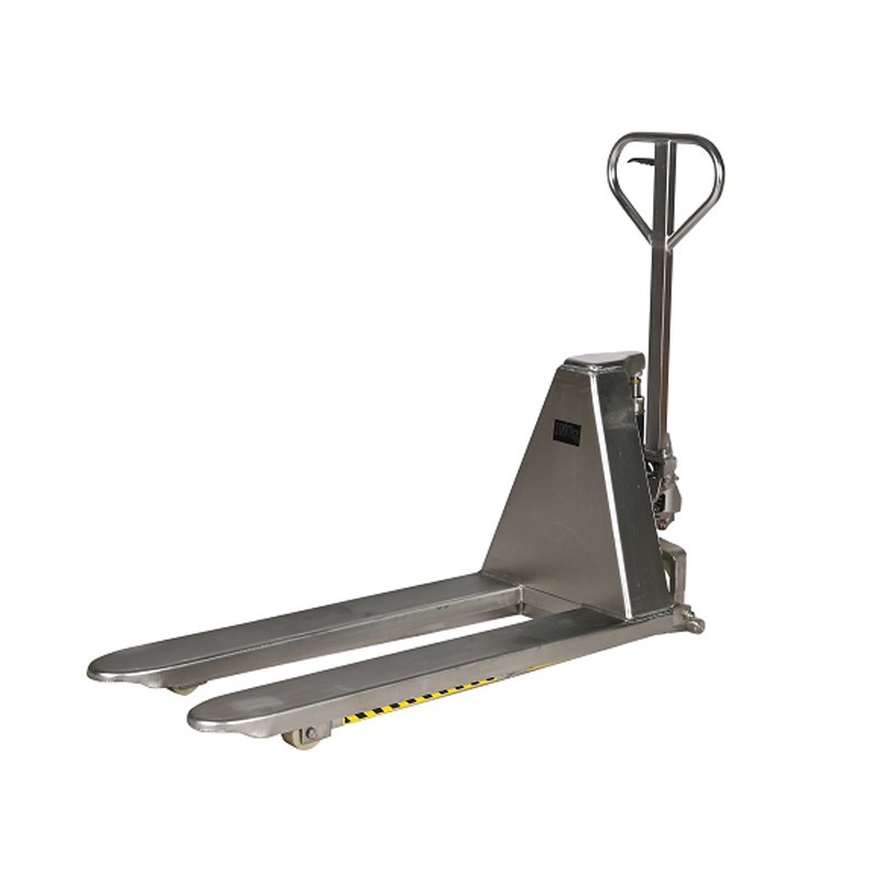 Vista trasera de la transpaleta de gran elevación INOX 304