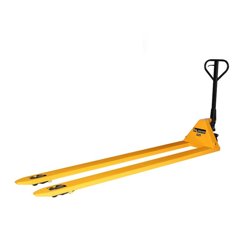Vista trasera de la transpaleta manual 2000 kg horquillas 2500 mm