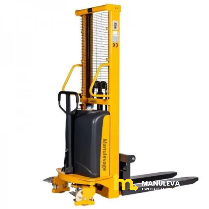 Vista delantera  del Apilador Semi Eléctrico 2000Kg horquillas bajas