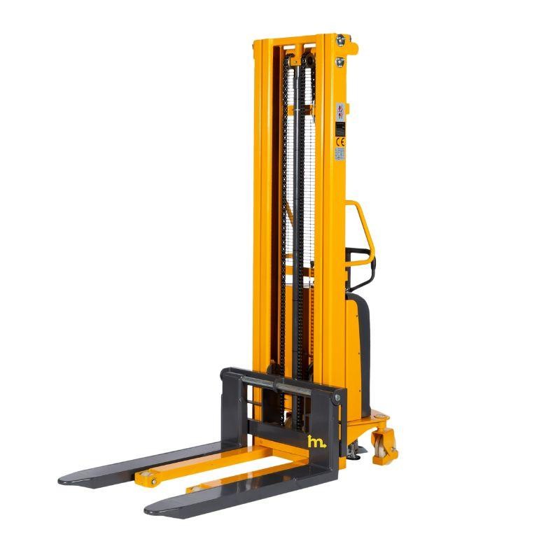 Vista general del apilador semi-eléctrico 1500 Kg 3000mm