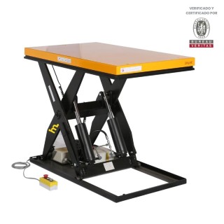 Vista general de la mesa elevadora eléctrica 2000kg 1300x1000 mm 220V