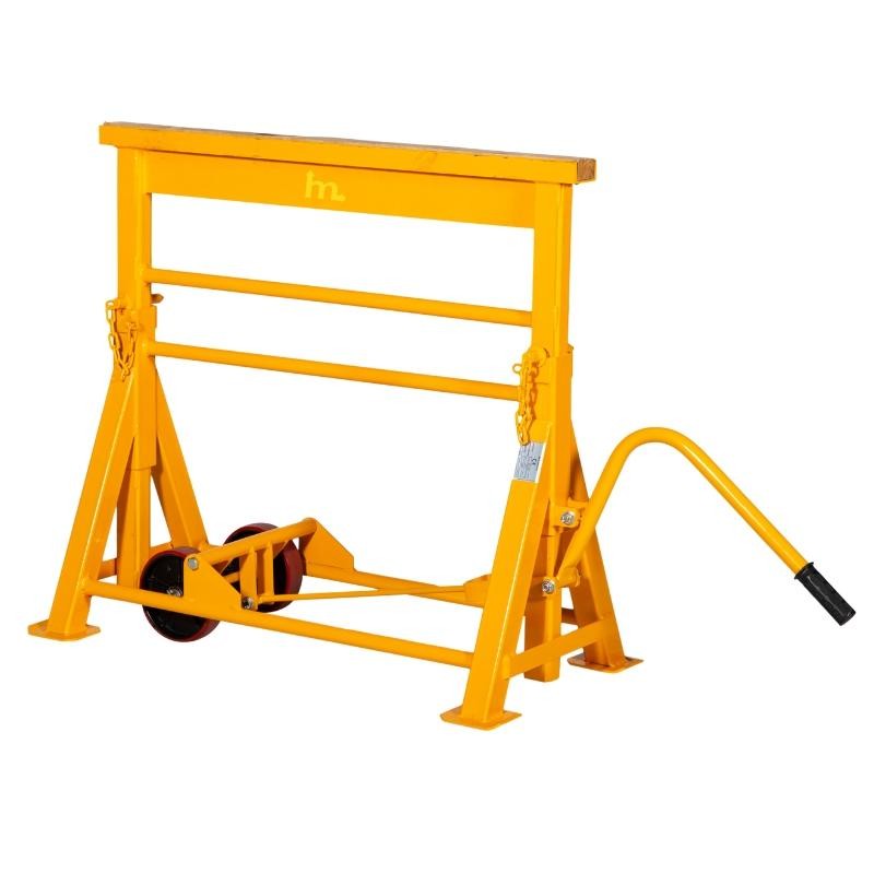 Vista general del caballete de seguridad para remolques de 15 toneladas