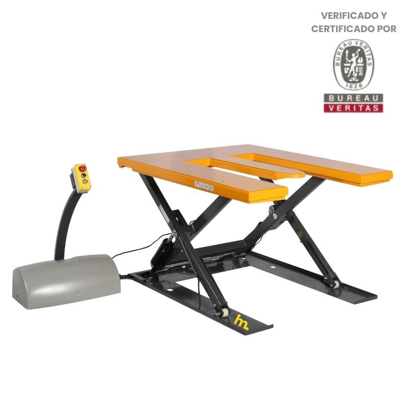 Vista general de la mesa elevadora en E 220V