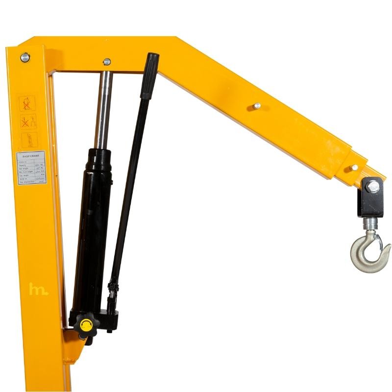 Centrarse en el gancho y en el mástil del Grúa de taller con gancho voladizo Capacidad 550Kg.