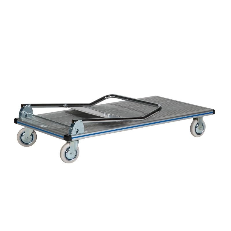 Carro plataforma plegable de aluminio 300 kg - vista desde 3/4 plegado