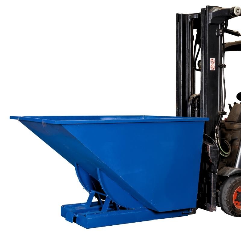 Vista general de la de la tolva autobasculante 1100L azul