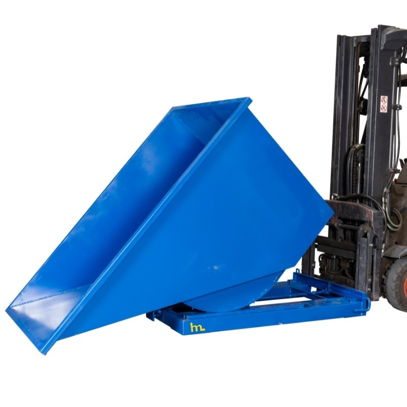 Vista general de la Tolva autobasculante - 2000L parcialmente basculada