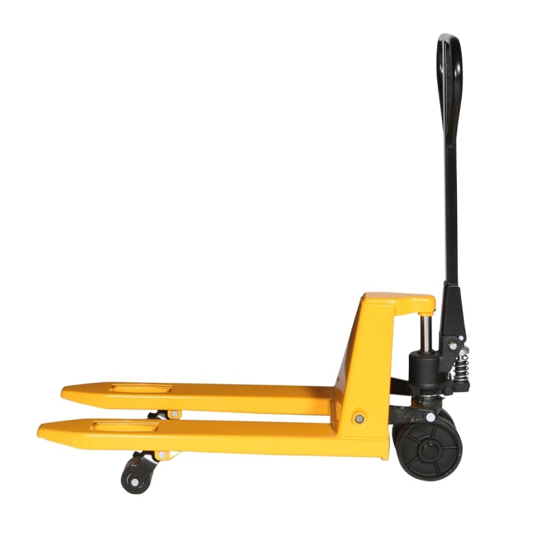 Vista de perfil de la Transpaleta manual 2500 kg - Horquillas 800 mm - Rodillo simple