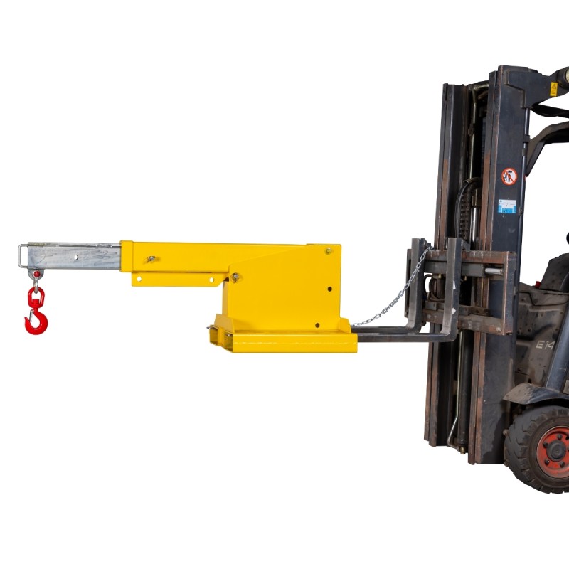 Vista general de la Pluma para carretilla elevadora fija 4.5 T mi-desplegada