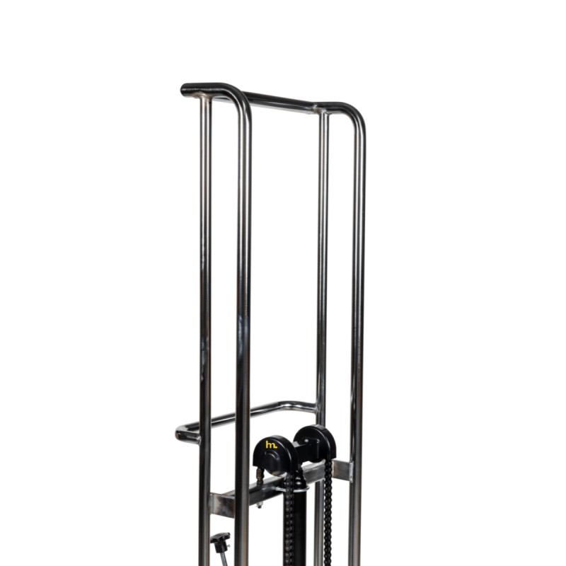 Zoom en el mástil y la cadena doble del apilador manual 400kg 1700mm