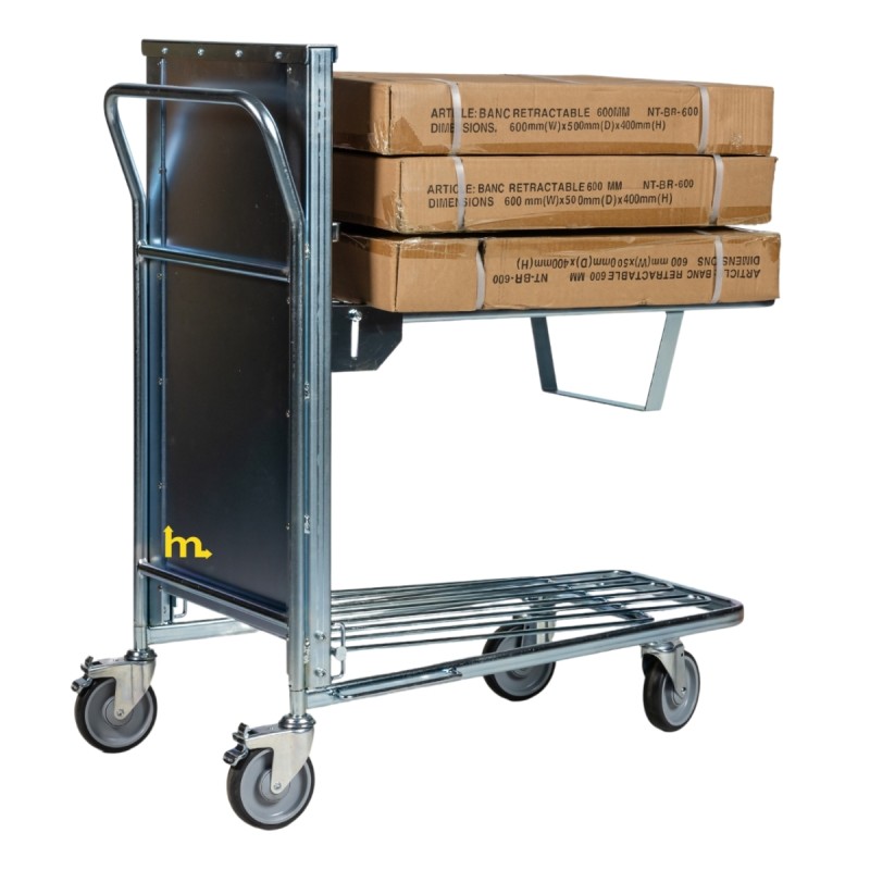 Vista desde 3/4 del Carro con nivel constante 300 kg con mercancías