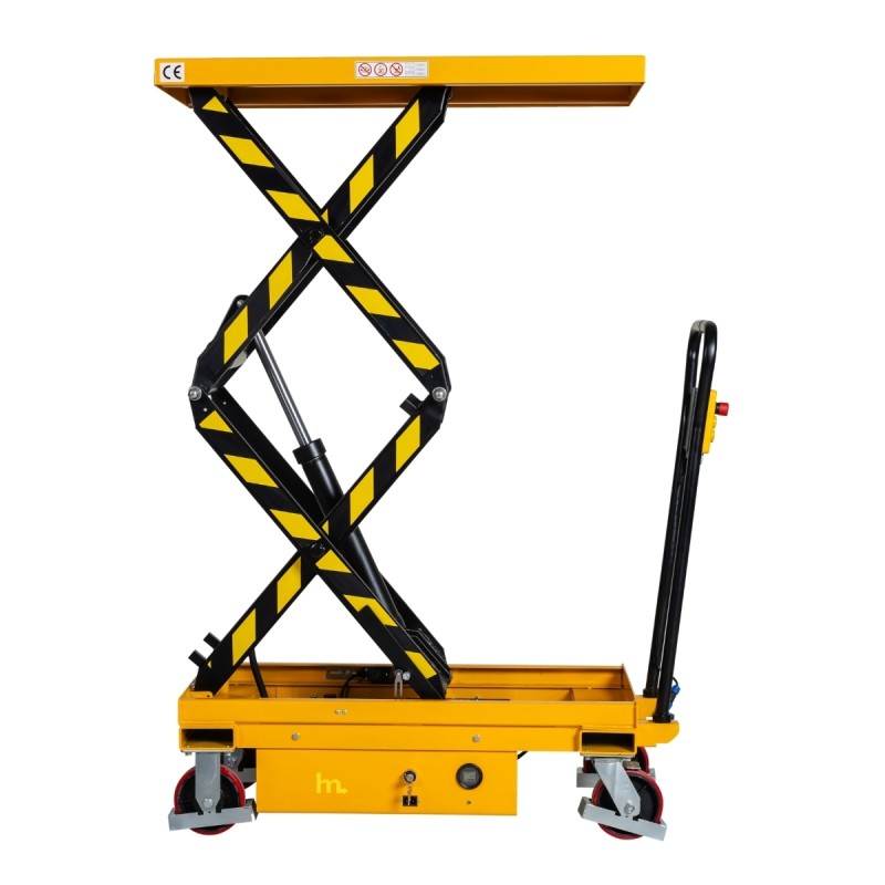 Vista de perfil de la Mesa elevadora 300 kg - plataforma: 1010x520 mm alta