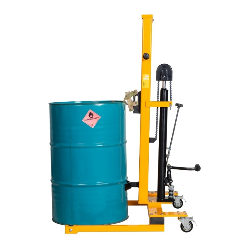 Vista de perfil del Elevador de barril perfil bajo 300 kg