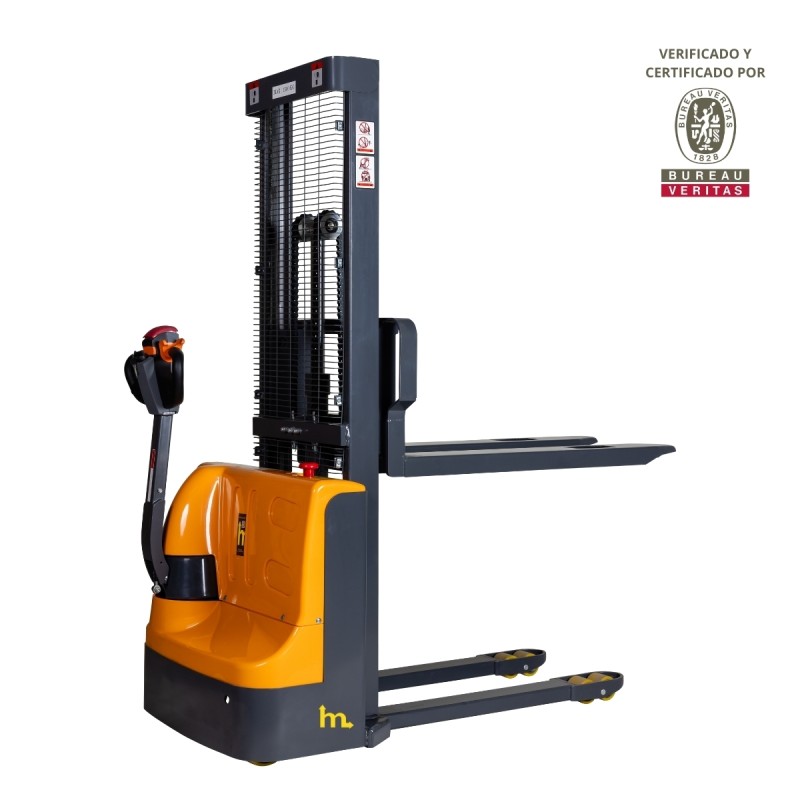 Vista desde 3/4 del Apilador eléctrico 1500 kg - Elevacion 1600 mm