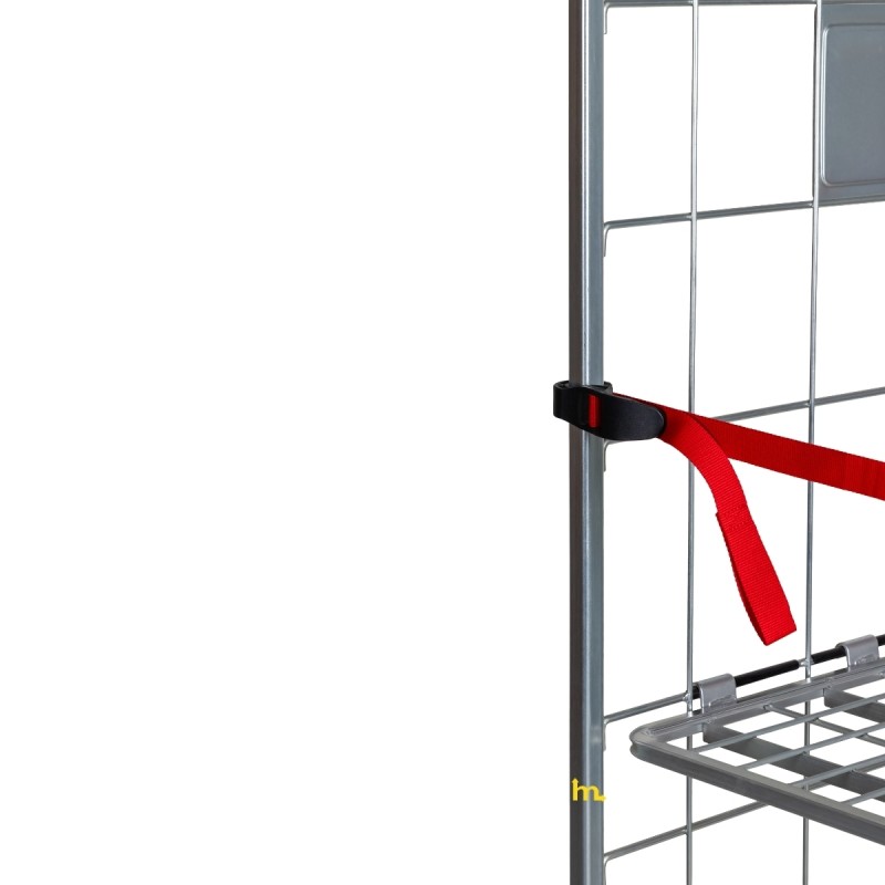 Zoom sobre la correra de seguridad del Roll container 2 laterales