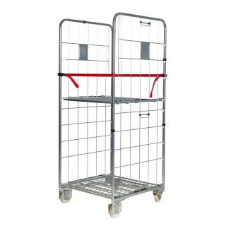 Vista general del Roll container 2 laterales con ruedas de nylon