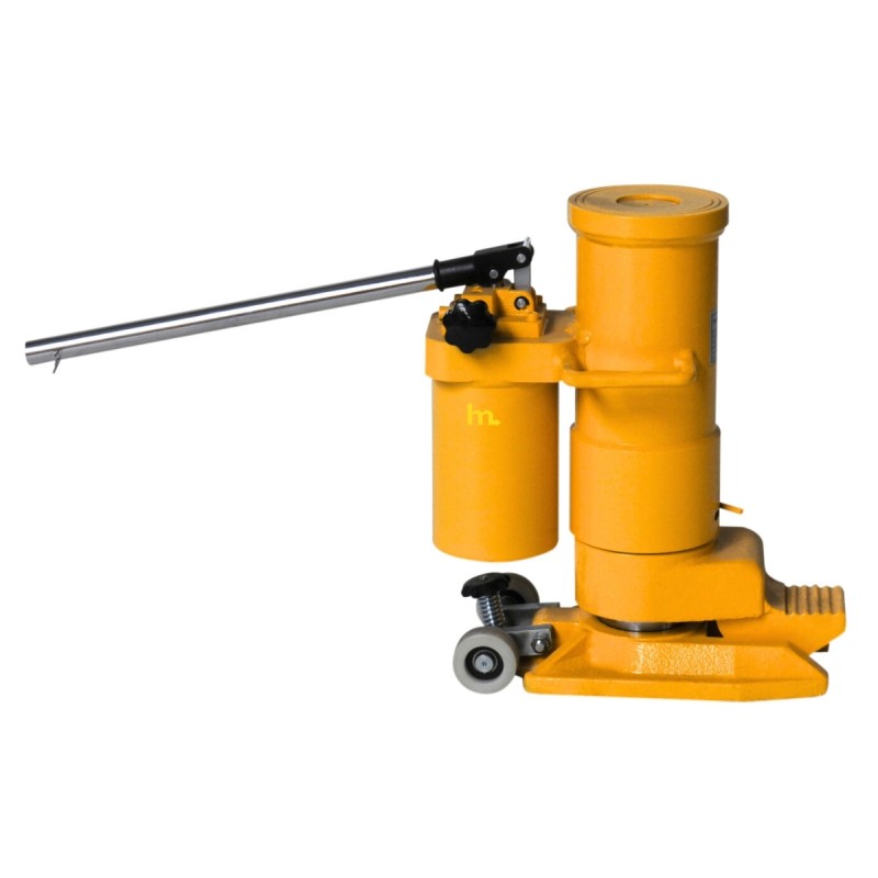 Vista de perfil del Gato hidráulico 25 Toneladas completamente bajado