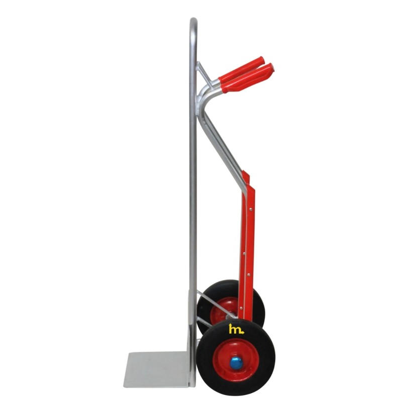 Vista de perfil de la Carretilla multiusos de aluminio Capacidad 200 kg