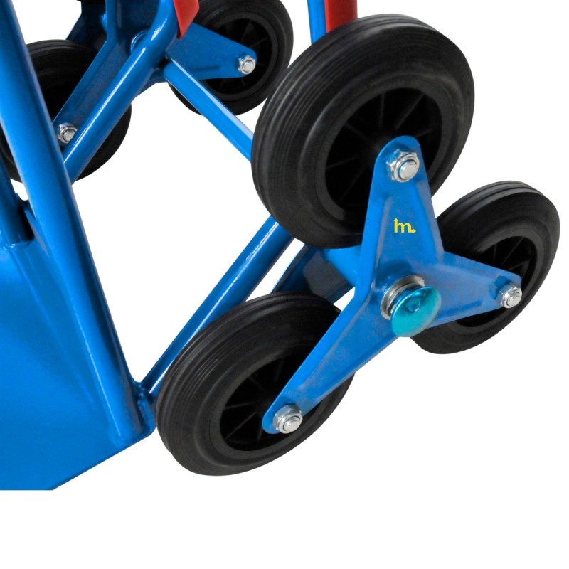 Zoom a las ruedas de la Carretilla para subir escaleras - 200 kg