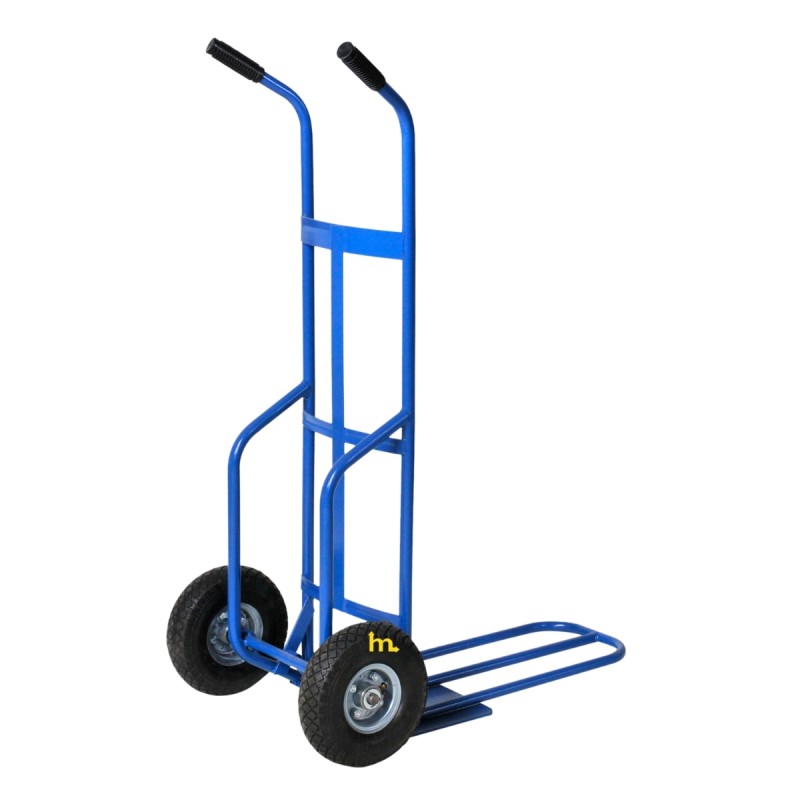 Vista en 3/4 trasera de la Carretilla de mano con pala abatible - 250 kg