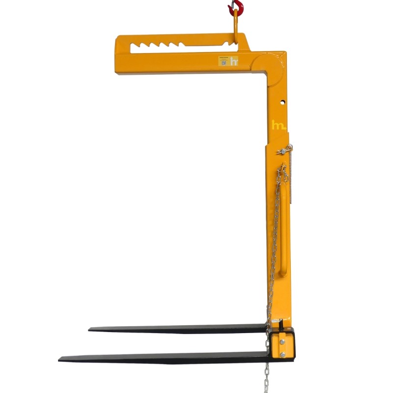 Vista lateral de la horquilla para palets 1000 kg