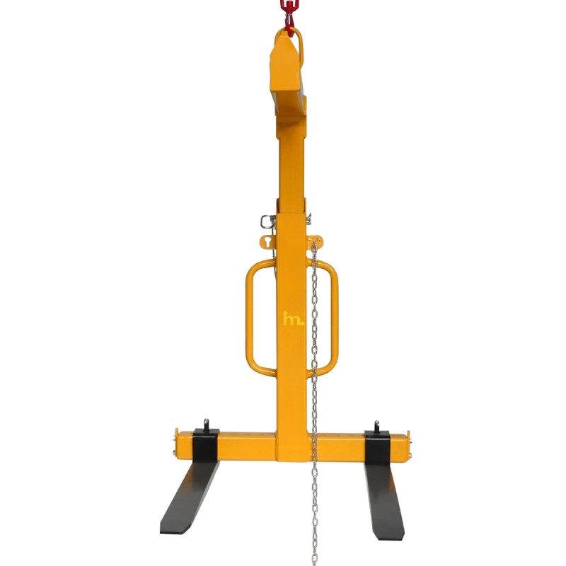 Vista frontal de la horquilla para palets 1000 kg