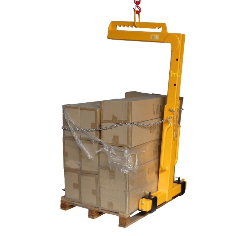 Vista en 3/4 de la horquilla para palets 2000 kg