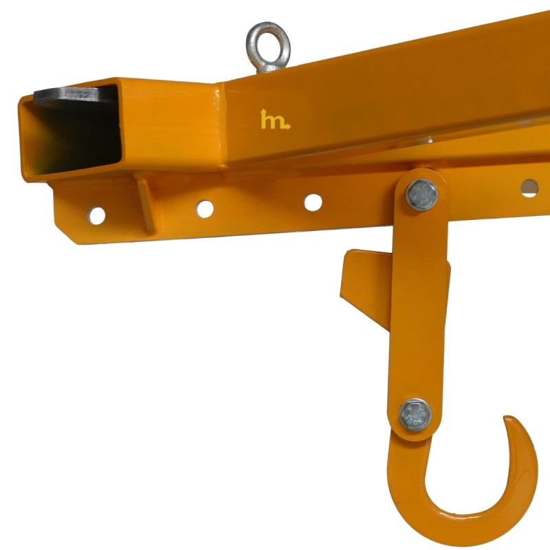 Vista frontal del balancín para big bag para carretilla elevadora - 2000 kg