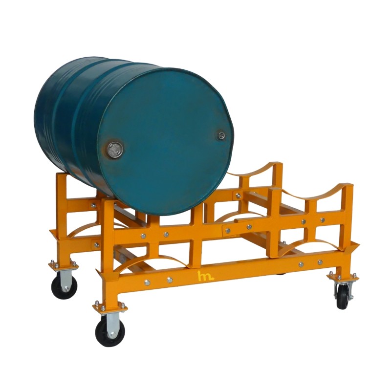 Vista frontal del bastidor rodante de bidones Capacidad 1000 kg