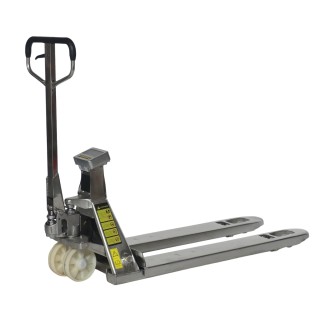 Vista general de la transpaleta con bascula INOX 304 - 2000 kg - Precisión 0,1%