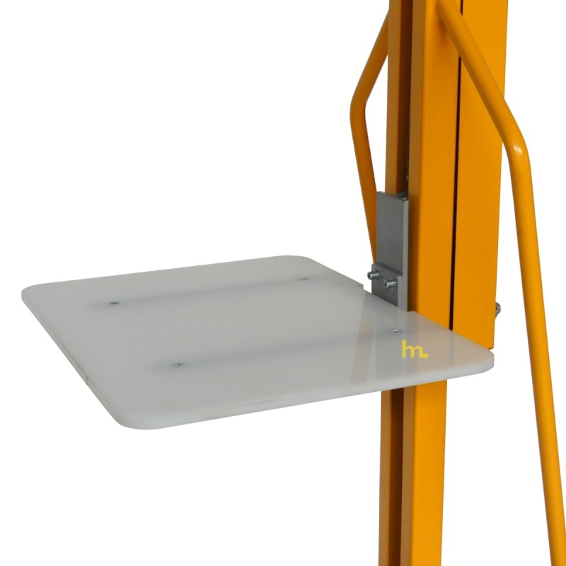 Vista de la plataforma del apilador Puesto de trabajo con manivela 100 kg - Elevación 1500 mm