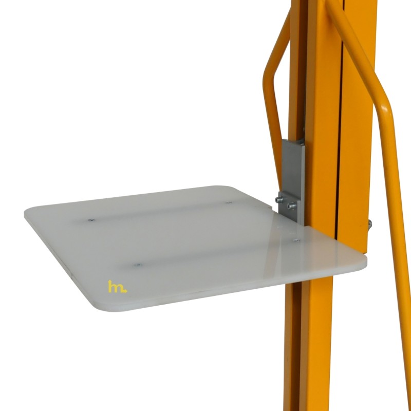 Vista de la plataforma del apilador Puesto de trabajo con manivela 200 kg - Elevación 1500 mm