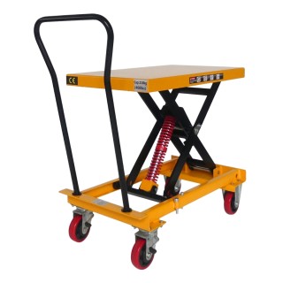 Vista general de la mesa elevadora manual con nivel constante 210 kg - Plataforma 815x500 mm