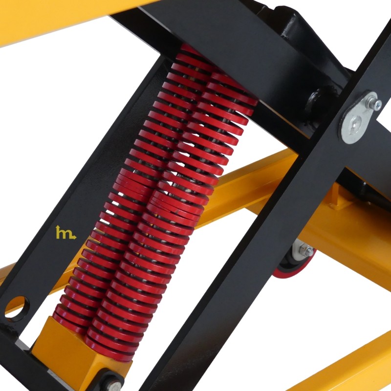 Vista de la estructura de la mesa elevadora manual con nivel constante 400 kg - Plataforma 1010x500 mm