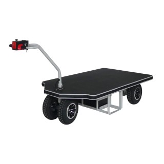 Vista general del carro eléctrico con plataforma - 800 kg