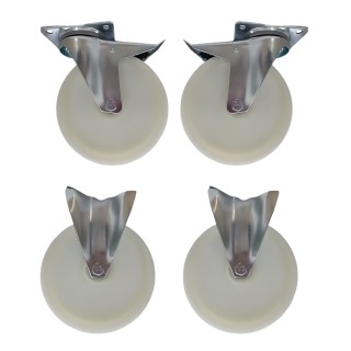 Vista general de las ruedas de nylon para tolvas autobasculantes diámetro 200 mm