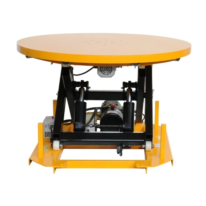 Mesa elevadora giratoria eléctrica 2000 kg - 220 V elevación media vista frontal