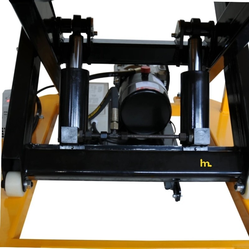 Zoom al sistema de elevación de la Mesa elevadora giratoria eléctrica 2000 kg - 220 V