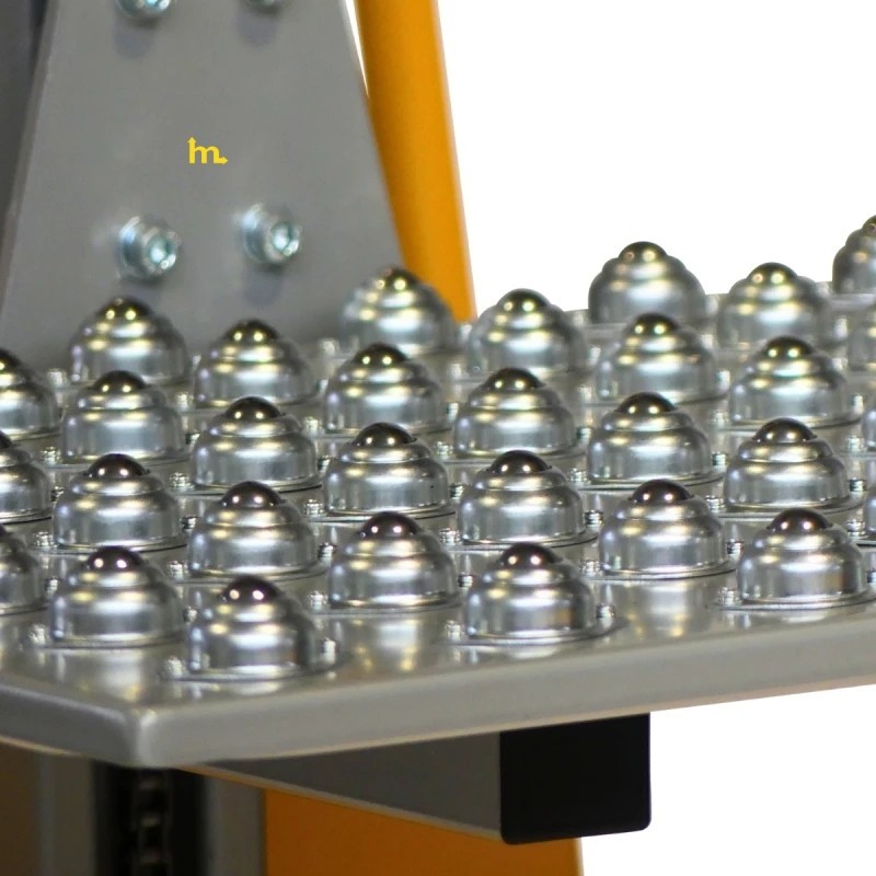 Zoom de la bandeja con bolas de transferencia para apilador puesto de trabajo