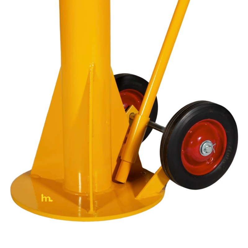 Vista de la estructura del soporte de seguridad para remolque de 18 toneladas - Elevación 1192 mm