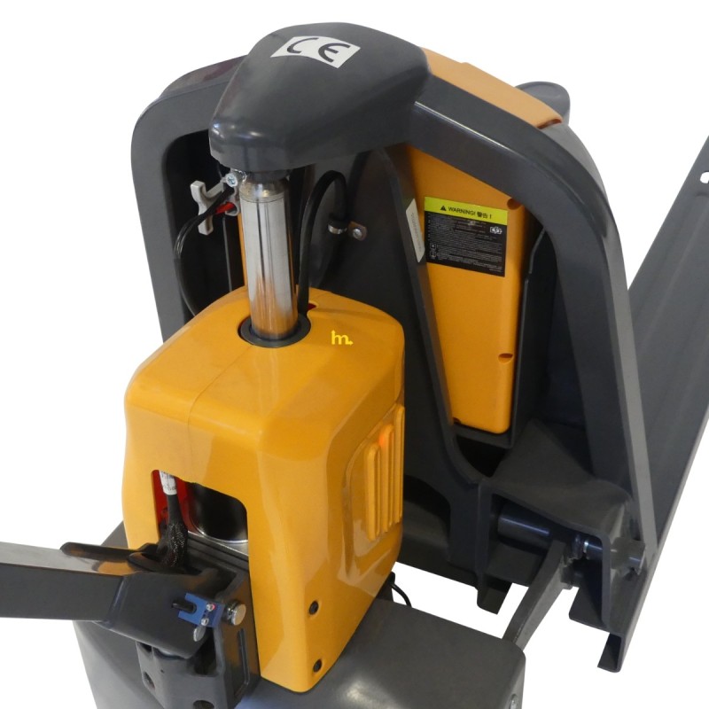 Vista frontal Mini apilador para bobinas 400 kg - Elevación 1200 mm