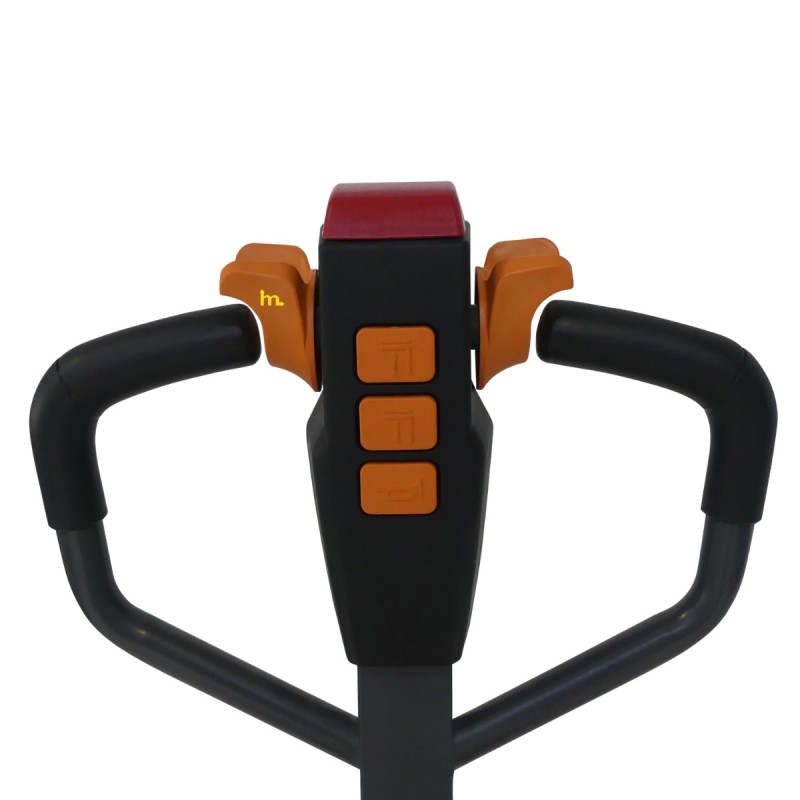 Vista trasera 3/4 Mini apilador para bobinas 400 kg - Elevación 1200 mm