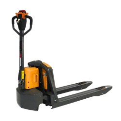 Vista general de la transpaleta eléctrica 1500 kg - horquillas de 1150 mm - batería de litio de 20 Ah