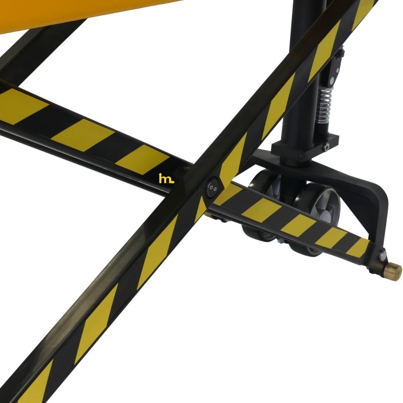 Zoom sobre el sistema de tijeras de la transpaleta elevadora manual monocilíndrica 1000 kg - Horquillas largas 1500 mm