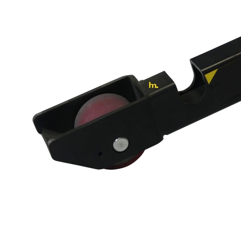 Zoom sobre el rodillo de la transpaleta elevadora manual monocilíndrica 1000 kg - Horquillas largas 1500 mm