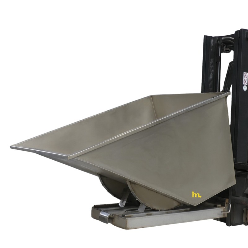 Vista de perfil del mezclador basculante para bidones - 400 kg