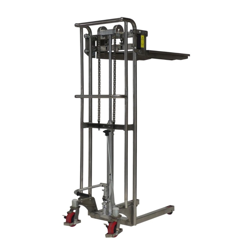 Vista trasera del mezclador basculante para bidones - 400 kg