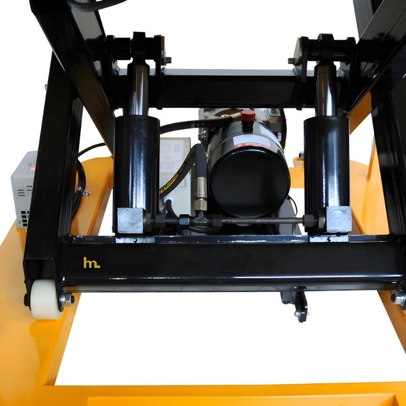 Vista del timon del apilador manual para bobinas 1000 kg - Elevación 916 mm